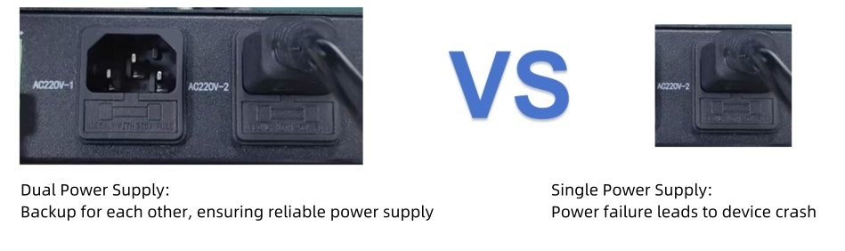 Comparison of dual power supply and single power supply مقارنة بين مصدر الطاقة المزدوج ومصدر الطاقة الفردي