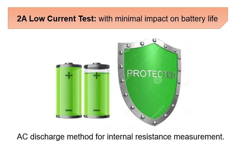 AC discharge method for internal resistance measurement طريقة تفريغ التيار المتردد لقياس المقاومة الداخلية