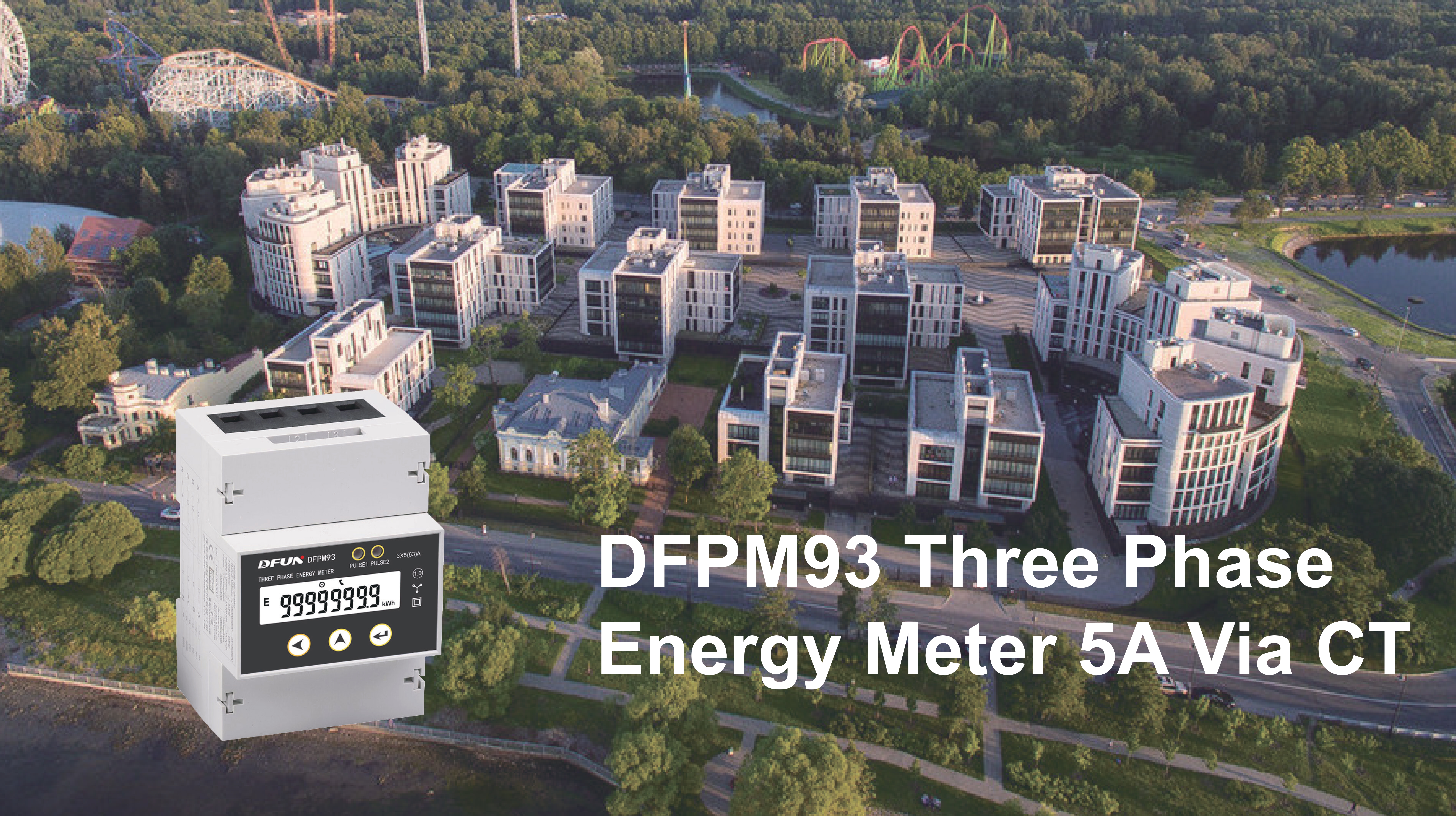 DFPM93 عداد الطاقة ثلاثي الطور 5A عبر عنوان CT