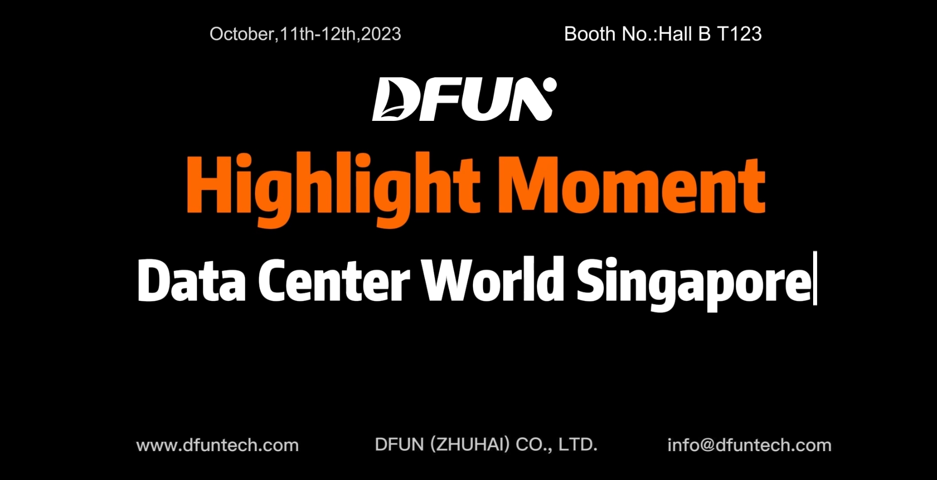 DFUN حضر Data Center World Singapore 2023